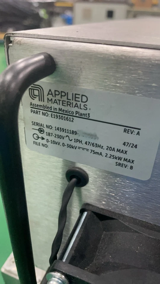 APPLIED MATERIALS VARIAN ION IMPLANT HV POWER E19301612 Good Condition - Image 4 of 4