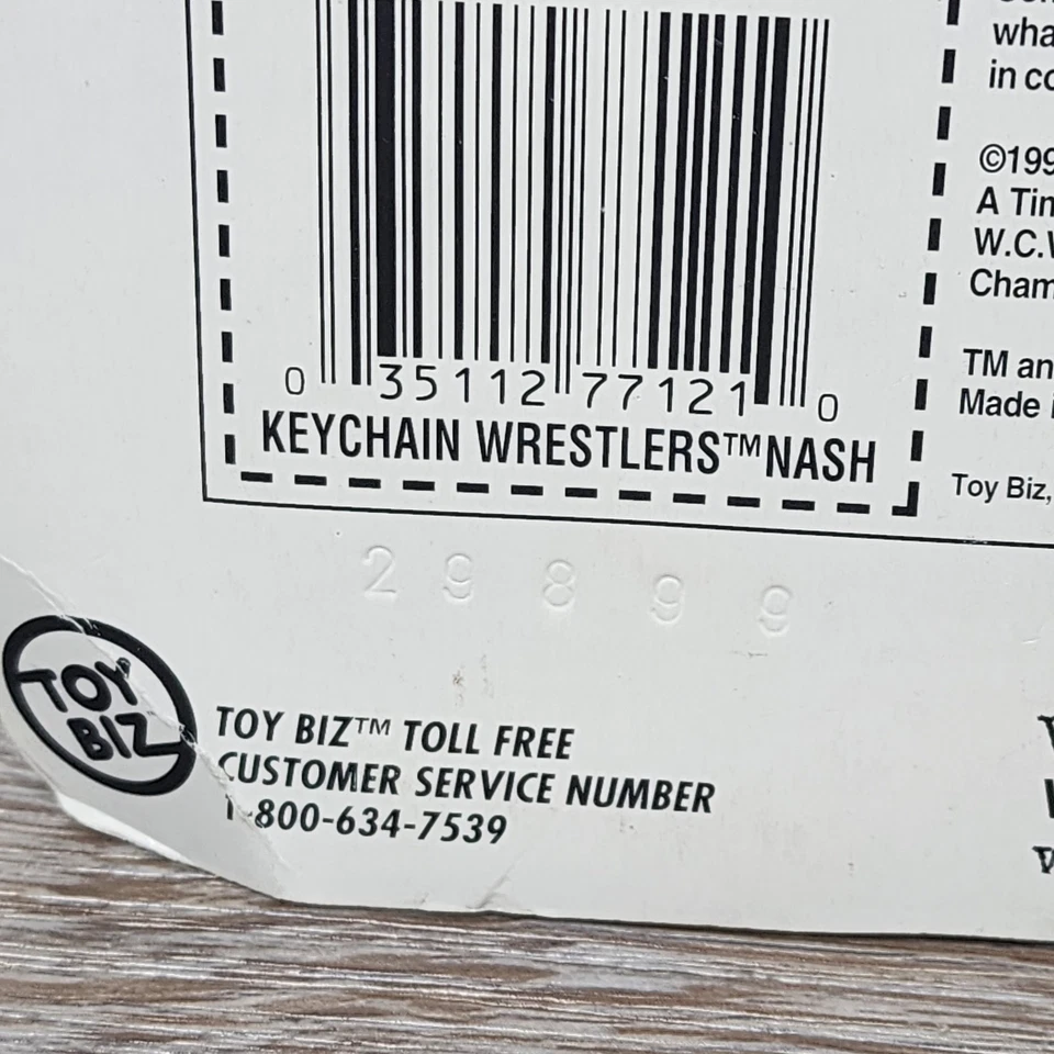 Vintage 1998 WCW nWo Kevin Nash Key Chain Wrestlers Toy Biz 77121 In Package - Image 3 of 4