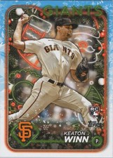 2024 Topps Holiday Keaton Winn RC Rookie Card H164 San Francisco Giants Pitcher. rookie card picture