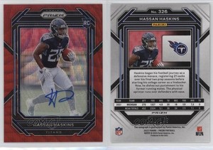 2022 Panini Prizm Rookies Red Wave /149 Hassan Haskins #326 Rookie Auto RC