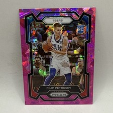 2023-24 Panini Prizm Pink Ice Filip Petrusev Rookie Philadelphia 76ers #282