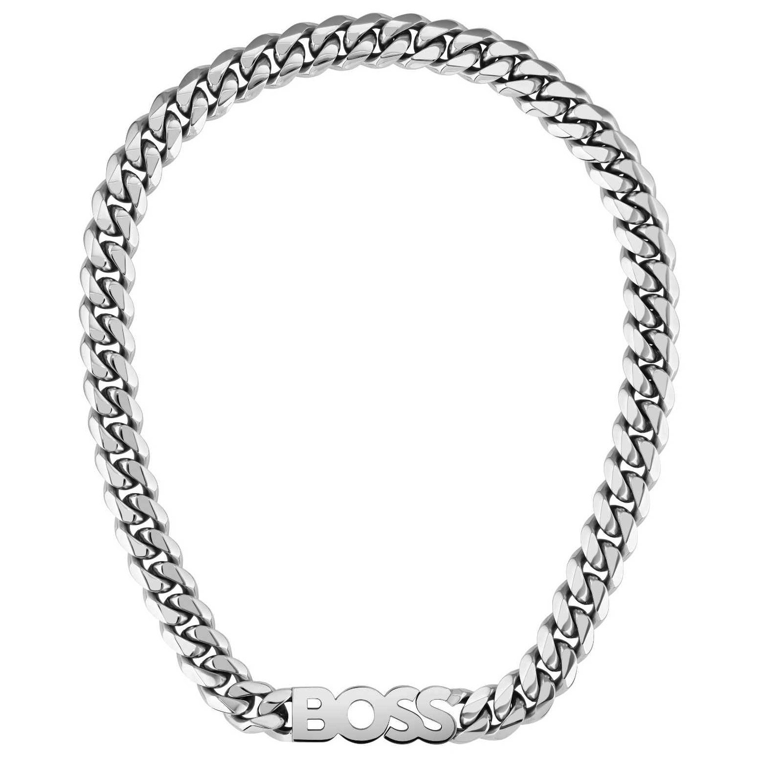 Boss Men's Silver Kassy Stainless Steel Chain Necklace, Sports Direct - Image 2