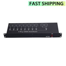 8-Channel DMX512 Signal Amplifier 30W LED DMX Splitter for Stage Light Control-