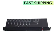 8-Channel DMX512 Signal Amplifier 30W LED DMX Splitter for Stage Light Control-