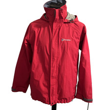 Berghaus Aqua Foil Jacket Hooded red Women's Size UK 14 with tuck away hood