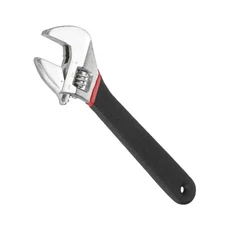 Adjustable Wrench 8" Wide Jaw Wrench Adjustable Repairs Spanner Black-Red