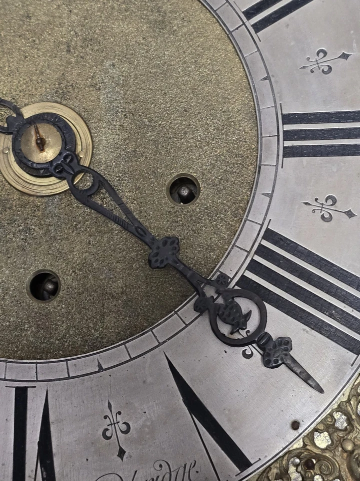 JOHN CALVER (1695-1751), WOODBRIDGE, ORIGINAL DIAL & HANDS fitted w/ SMITH MVT. - Image 3 of 4