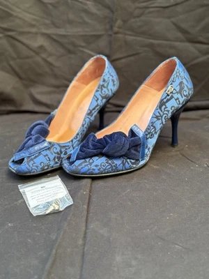 Red Or Dead Vintage Y2K Cobalt Blue Alternative Party Heels Size 6 - Image 1 of 4