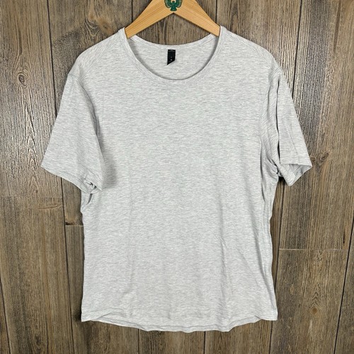 Lululemon 5 Year Tee Basic T-Shirt Athleisure Mens Size Large Gray Light Wash