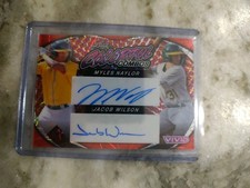 2023 Leaf Vivid 1/1 JACOB WILSON MYLES NAYLOR Colorful Combos AUTO #CCD-15 RC