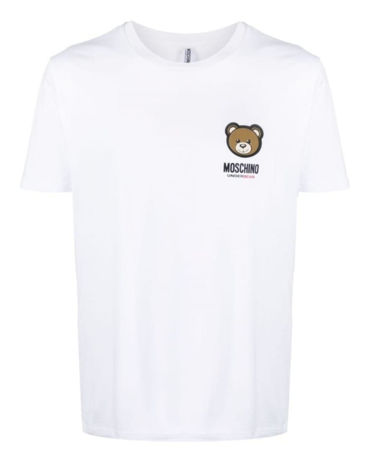 Футболка Maglietta Moschino Underbear A07884410 Uomo Cotone Bianco
