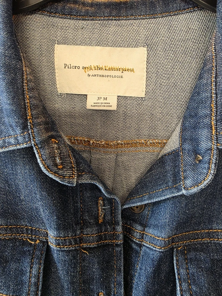 Джинсовый комбинезон Anthropologie Pilcro and the Letterpress. Размер Med. - Изображение 3 из 4