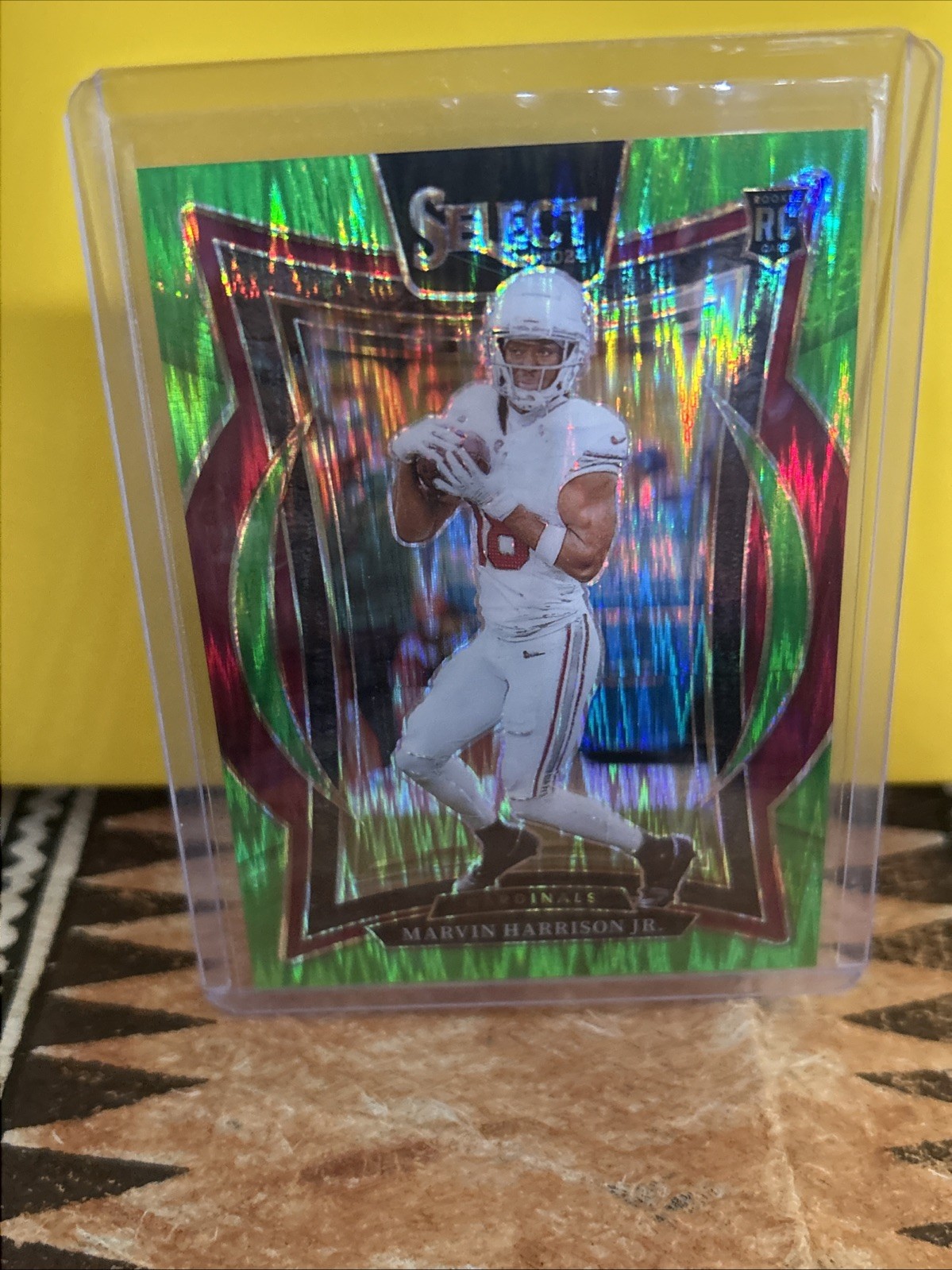 2024 Panini Select Concourse Marvin Harrison Jr. #28 Neon Green Shock Prizm /599