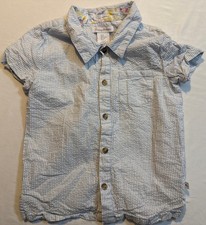 Tommy Bahama Seersucker Short Sleeve Button Up Size 6 Kids Youth