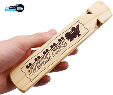 Solid Wood Train Whistle 4 Tones Noisemaker Toys and Conductor Whistle