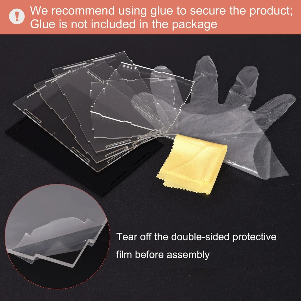 Vitrina Acrílico Transparente Protección Antipolvo Vitrina Vitrina 30x10x10cm Foto 3 de 4