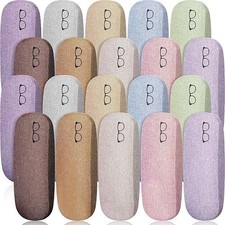 Hard Shell Glasses Case Bulk Linen Fabrics Protective Case 20 Pcs Multicolor