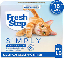 Advanced Simply Unscented Multi Cat Clumping Litter, Formulated with No Added Dy
