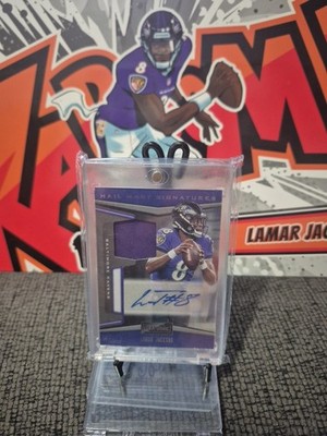 2019 Panini Playbook Football Lamar Jackson Hail Mary Signatures /75 Ravens