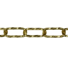 Catena genovese ritorta Ø 2,2 mm, interno maglia 25 mm x 8 mm, 1 mt, ottonata