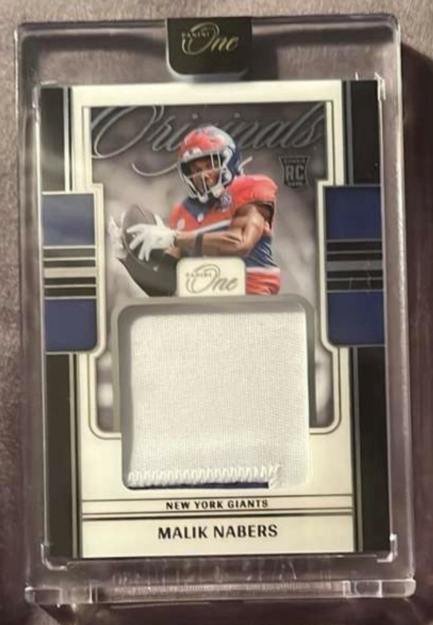 Malik Nabers Panini One One Original Patches #OOPMNS Base