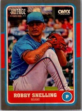 2025 Onyx Vintage Extended Robby Snelling Gray Border /49 #OVROSN Miami Marlins