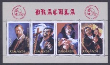 Romania Scott# 4638, Bram Stoker's Dracula, 2004 F/VF MNH Sheet of 4, SCV: $8.50