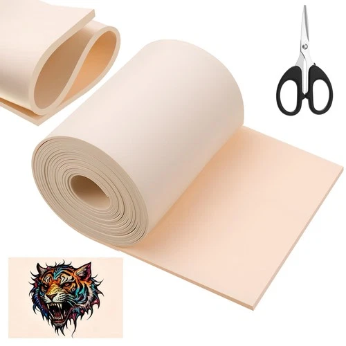 Heigble 197x6.3'' 3mm Rolled Tattoo Practice Skin & 1 Scissors, Complexion - product listing photo