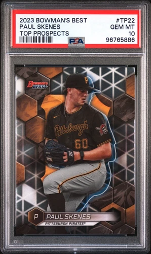 PAUL SKENES 2023 BOWMAN'S BEST TOP PROSPECTS ROOKIE RC #TP22 PSA 10 GEM MINT #60