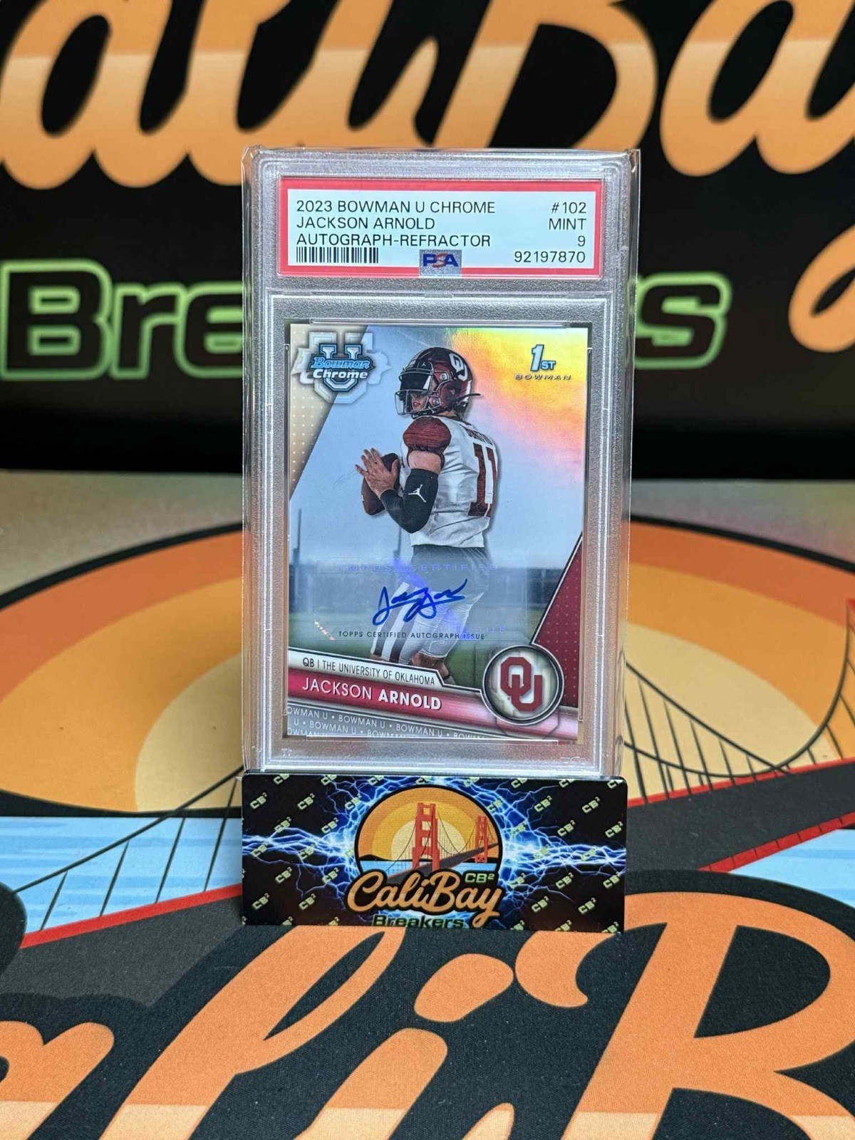 2023 Bowman U Chrome Jackson Arnold #/499 Refractor Auto 1st PSA 9 Auburn