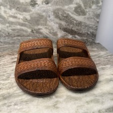 Pali Hawaii Classic Jandal Comfy Sandals Brown Slides Lightweight Size 12 Beach