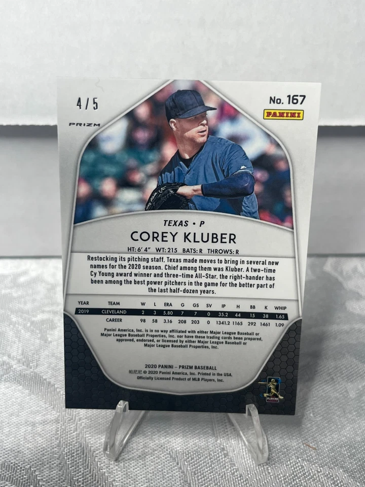 2020 Prizm Corey Kluber 白色甜甜圈折射器 SP #d /5 — 第 2/2 张图片
