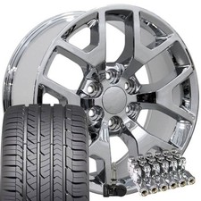 22 In Chrome 5656 Rims Goodyear Tires Lugs Tpms Fit Escalade Sierra Yukon