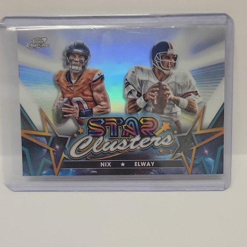 Topps 2024 Chrome Star Clusters SILVER Insert Bo Nix/John Elway #SCL-13 Broncos
