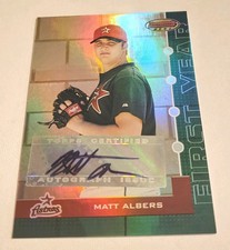2005 Bowman's Best First Year Matt Albers Autograph Card #132. S/N /399