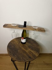 Weinflaschenhalter Aus Altem Weinfass für 2 Gläser Weinhalter