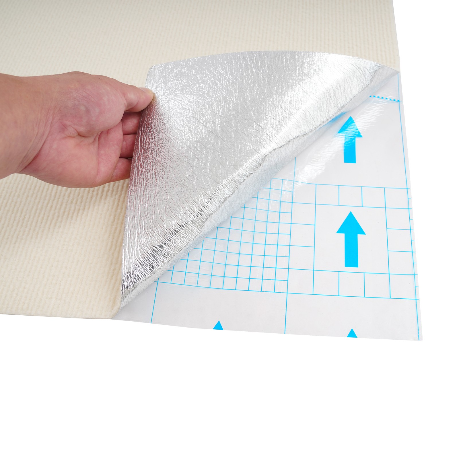 20 Pcs Square Carpet, Peel and Stick Floor Carpet Self-Adhesive Carpet Off-white thumbnail 8