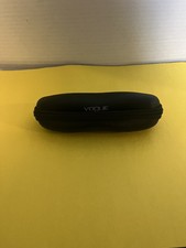 Vogue Eyeglasses Sunglasses Zipper Case Sun Glasses Black Semi-Hard Authentic