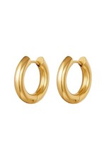 18ct Gold-Plated Chunky 24mm Hoop Earrings (3mm Thickness)