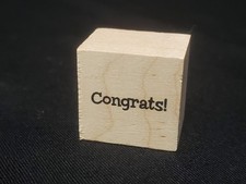 "Congrats " 1" Crafting Rubber Stamp