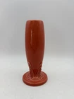 Vintage Fiesta Orange Art Deco Bud Vase HLO USA Pottery Ceramic Decor Display