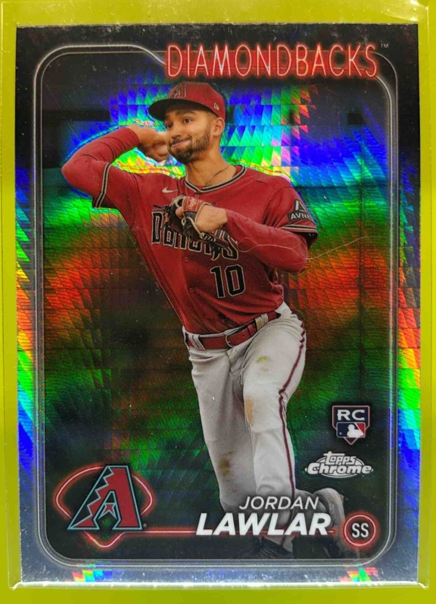 2024 Topps Chrome Jordan Lawlar Prism Refractor Arizona Diamondbacks #229 RC