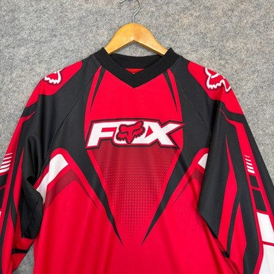 Vintage Fox Racing Motocross Jersey Shirt Mens Medium Red Black
