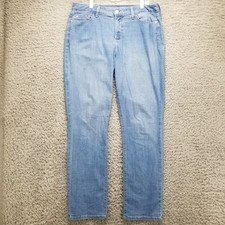 NYDJ Jeans Womens 14 Blue Sheri Stretch Slim Denim Read