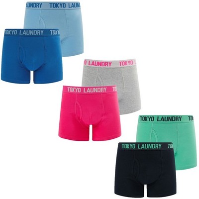 Tokyo Laundry Boxershorts Herren 2er Pack Stretch Baumwolle Boxershorts Unterwäsche Gummizug