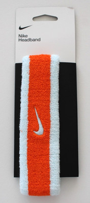 Nike Swoosh Headband Adult Glacier Blue/Safety Orange