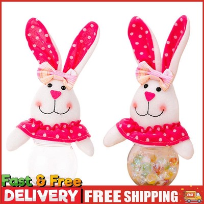 Osterhase Bonbonglas Vorratsdose Leckerli Box Ostern Party Gastgeschenke (rosa)