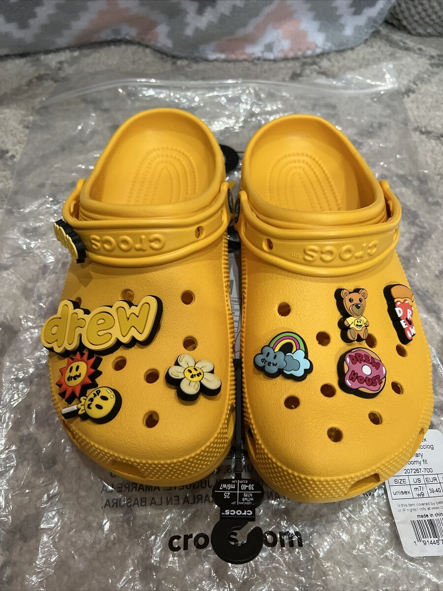 Justin Bieber X Crocs X Drew Classic Clog Shoe (Size M7/W9 Justin Bieber X Crocs X Drew Classic Clog Shoe (Size M7/W9