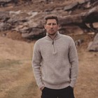 Swanndri - Chalky Island Waffle Jumper - Silver