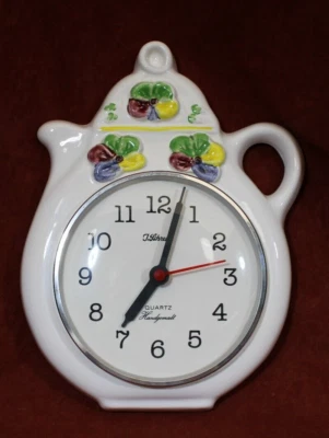 J. Schrenk Quarz Küchen-Wandnuhr, Keramik , Original, C3.19.3 - Bild 1 von 4